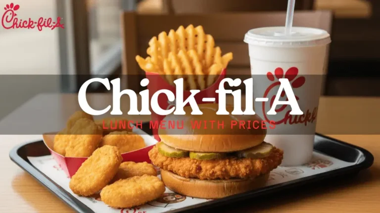 Chick-fil-A Lunch Menu With Prices