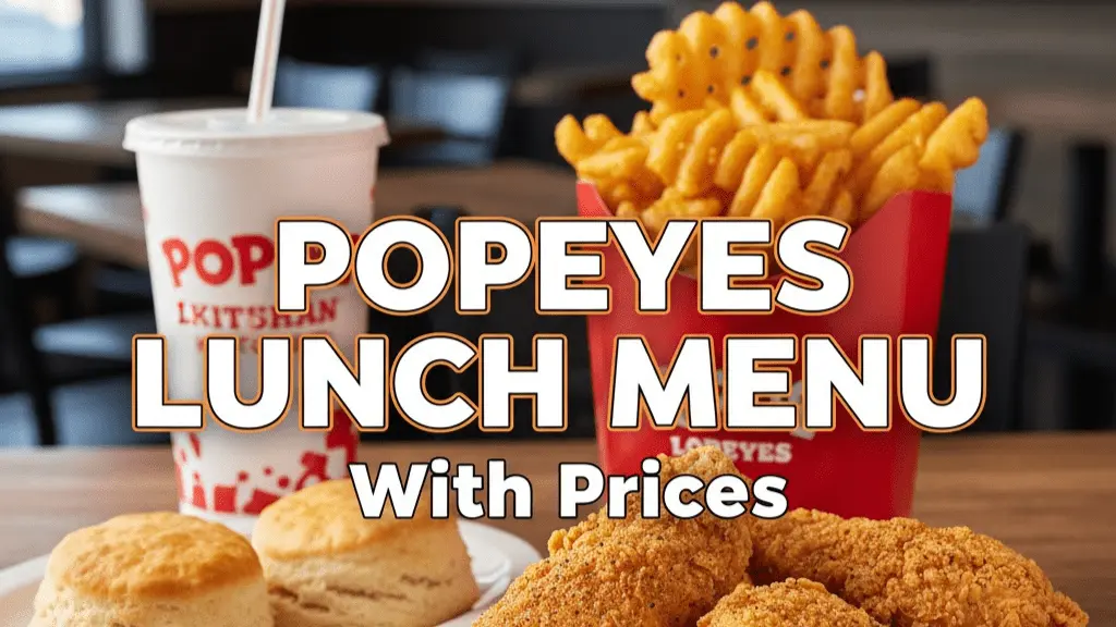 Popeye's Lunch Menu With Prices